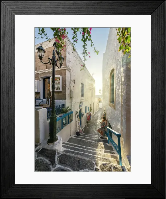 Framed Print : Village of Plaka (Milos Island, Cyclades Islands, Greece) Framed Print : Village of Plaka (Milos Island, Cyclades Islands, Greece)