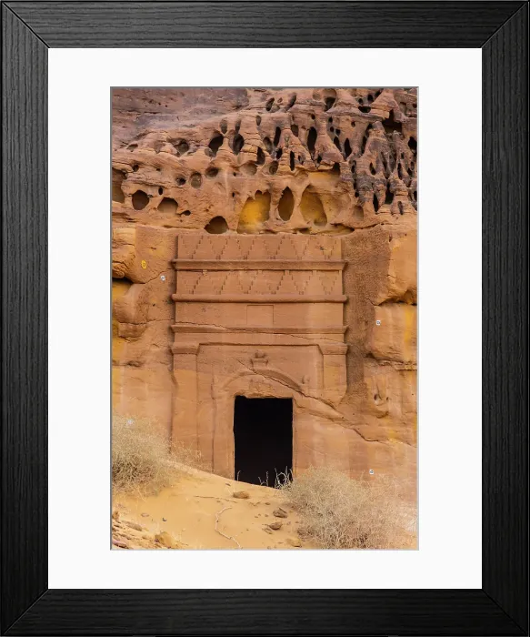 Framed Print : Nabatean tombs at Jabal Al Ahmar, Hegra (Mada'in Salih / Al-Hijr) archaeological site (UNESCO World Heritage Site), Al-Ula, Medina Province, Saudi Arabia Framed Print : Nabatean tombs at Jabal Al Ahmar, Hegra (Mada'in Salih / Al-Hijr) archaeological site (UNESCO World Heritage Site), Al-Ula, Medina Province, Saudi Arabia