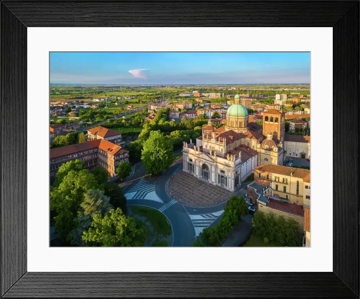 Framed Print : Aerial view of the Sant'Eusebio Cathedral of Vercelli at sunset in spring. Vercelli, Vercelli district, Piedmont, Italy Framed Print : Aerial view of the Sant'Eusebio Cathedral of Vercelli at sunset in spring. Vercelli, Vercelli district, Piedmont, Italy