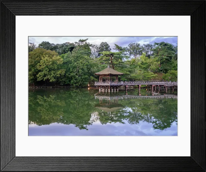 Framed Print : Ukimido pavilion in the evening, Nara Park, Nara, Kansai, Japan Framed Print : Ukimido pavilion in the evening, Nara Park, Nara, Kansai, Japan
