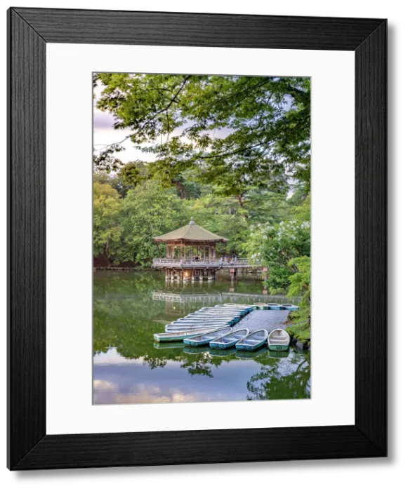 Framed Print : Ukimido pavilion in the evening, Nara Park, Nara, Kansai, Japan Framed Print : Ukimido pavilion in the evening, Nara Park, Nara, Kansai, Japan