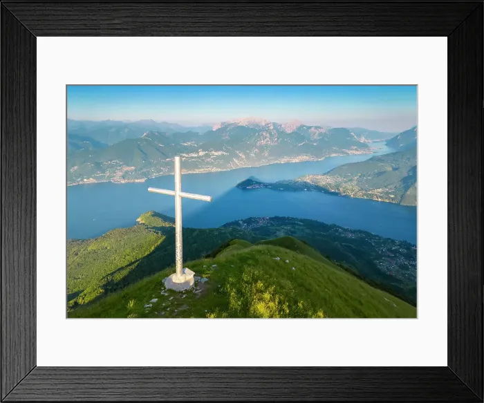 Framed Print : View towards Bellagio and Como Lake from mount Crocione. Tremezzina, Como Lake, Lombardy, Italy Framed Print : View towards Bellagio and Como Lake from mount Crocione. Tremezzina, Como Lake, Lombardy, Italy