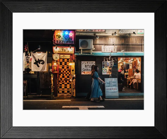 Framed Print : Women walking in the bohemian district of Shimokitazawa, Tokyo, Japan Framed Print : Women walking in the bohemian district of Shimokitazawa, Tokyo, Japan