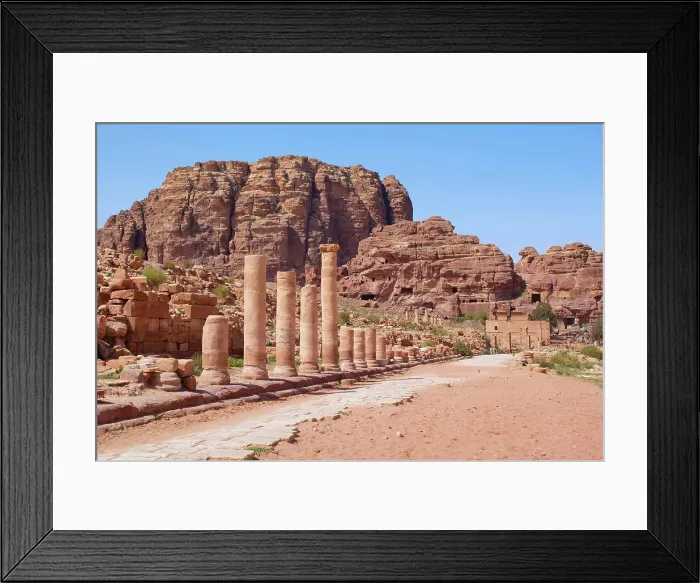Framed Print : The Colonnaded Street in the archaeological site of Petra, Jordan, Middle East. Recognized as a UNESCO World Heritage Site in 1985 Framed Print : The Colonnaded Street in the archaeological site of Petra, Jordan, Middle East. Recognized as a UNESCO World Heritage Site in 1985