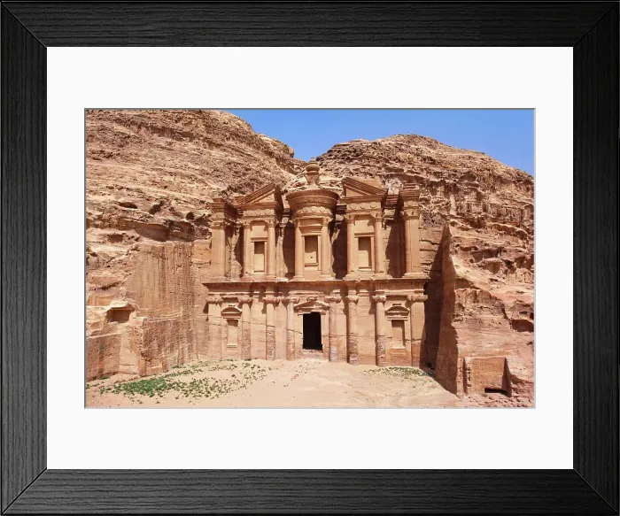 Framed Print : The Ad Deir (also known as The Monastery') Tomb, Petra, Jordan, Middle East. Recognized as a UNESCO World Heritage Site in 1985