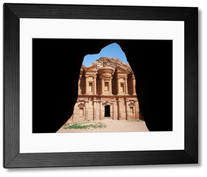 Framed Print : The Ad Deir (also known as The Monastery') Tomb, Petra, Jordan, Middle East. Recognized as a UNESCO World Heritage Site in 1985