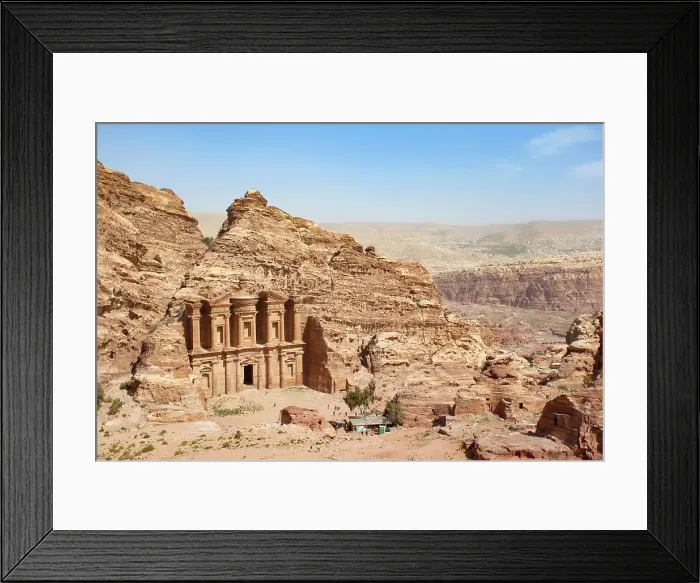 Framed Print : The Ad Deir (also known as The Monastery') Tomb, Petra, Jordan, Middle East. Recognized as a UNESCO World Heritage Site in 1985