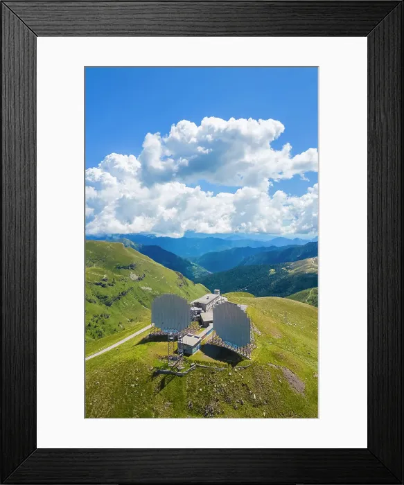 Framed Print : Aerial view of the Dosso dei Galli ex-military Nato base on the Maniva mountain zone. Bagolino, Maniva, Brescia province, Lombardy, Italy Framed Print : Aerial view of the Dosso dei Galli ex-military Nato base on the Maniva mountain zone. Bagolino, Maniva, Brescia province, Lombardy, Italy