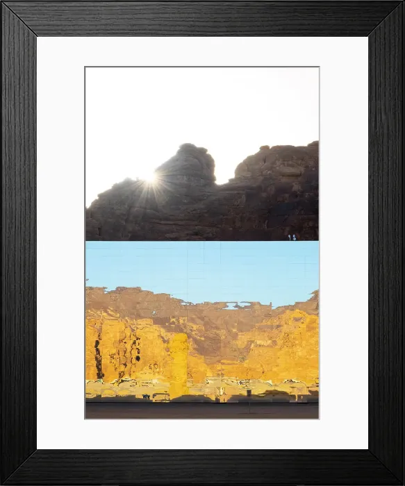 Framed Print : Maraya Concert Hall, the largest mirror building in the world, Al-Ula, Medina Province, Saudi Arabia