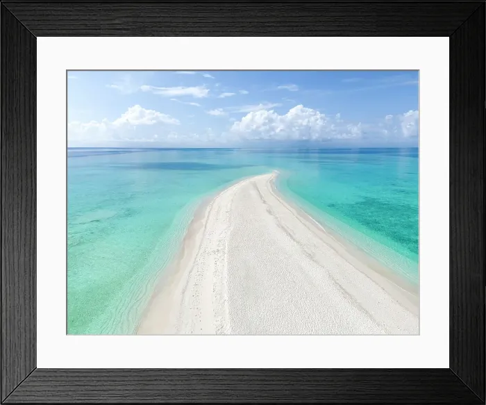 Framed Print : Aerial view of a beautiful sandbank on a tropical island in the Indian Ocean, North Ari Atoll, the Maldives Framed Print : Aerial view of a beautiful sandbank on a tropical island in the Indian Ocean, North Ari Atoll, the Maldives