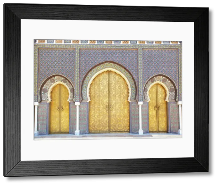 Framed Print : Entrance doors of the Fez Royal Palace (Dar El-Makhzen), Place des Alaouites, Fes, Morocco Framed Print : Entrance doors of the Fez Royal Palace (Dar El-Makhzen), Place des Alaouites, Fes, Morocco