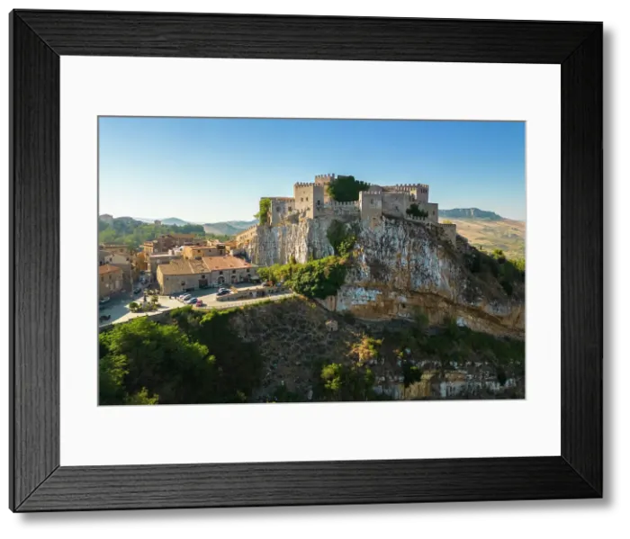 Framed Print : Aerial view of the ancient castle of Caccamo, Palermo district, Sicily, Italy Framed Print : Aerial view of the ancient castle of Caccamo, Palermo district, Sicily, Italy