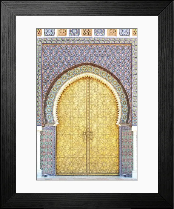 Framed Print : One of the entrance doors of the Fez Royal Palace (Dar El-Makhzen), Place des Alaouites, Fes, Morocco Framed Print : One of the entrance doors of the Fez Royal Palace (Dar El-Makhzen), Place des Alaouites, Fes, Morocco