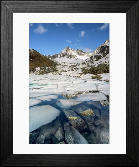 Framed Print : Season of Thaw in Adamello park, Brescia province in Lombardy district, Italy Framed Print : Season of Thaw in Adamello park, Brescia province in Lombardy district, Italy