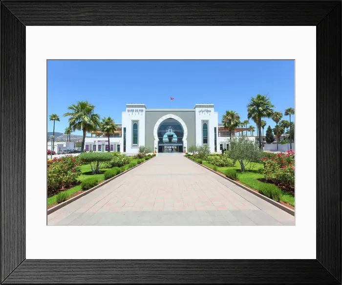 Framed Print : The main facade of the Fez railway station, Morocco Framed Print : The main facade of the Fez railway station, Morocco