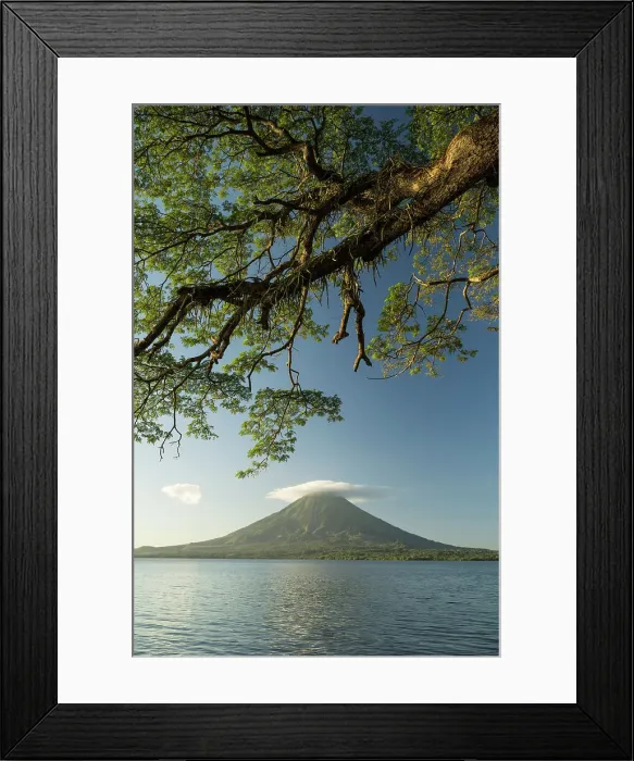 Framed Print : View of Concepcion Volcano at sunset, Ometepe Island, Rivas State, Nicaragua, Central America Framed Print : View of Concepcion Volcano at sunset, Ometepe Island, Rivas State, Nicaragua, Central America