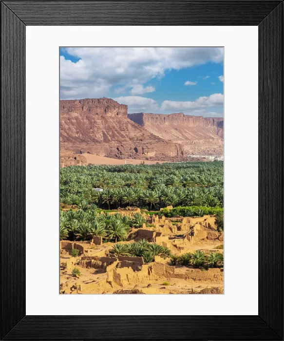 Framed Print : Date palms in the Oasis of Al-Ula, Medina Province, Saudi Arabia Framed Print : Date palms in the Oasis of Al-Ula, Medina Province, Saudi Arabia