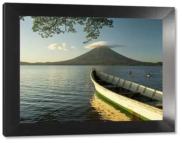 View of Concepcion Volcano at sunset, Ometepe Island, Rivas State, Nicaragua, Central America