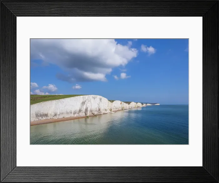 Framed Print : Beachy Head lighthouse and chalk white cliffs, aerial view, Seven Sisters Country Park, East Sussex, England, United Kingdom Framed Print : Beachy Head lighthouse and chalk white cliffs, aerial view, Seven Sisters Country Park, East Sussex, England, United Kingdom