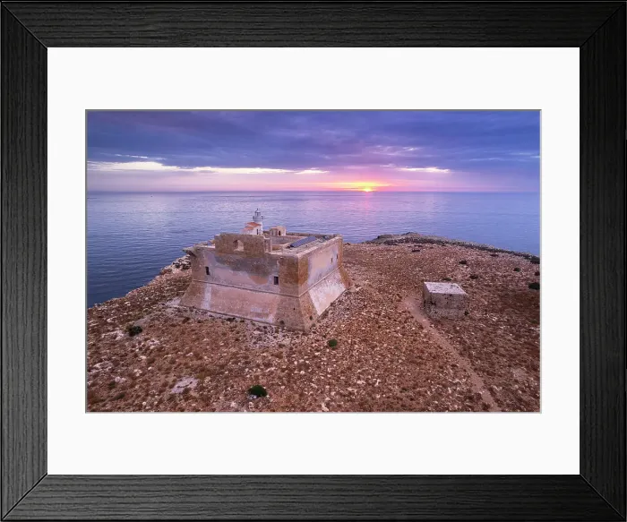 Framed Print : Capo Passero island at sunrise with the light house and the castle, Porto Palo di Capo Passero, Siracuse province, Sicily, Italy Framed Print : Capo Passero island at sunrise with the light house and the castle, Porto Palo di Capo Passero, Siracuse province, Sicily, Italy