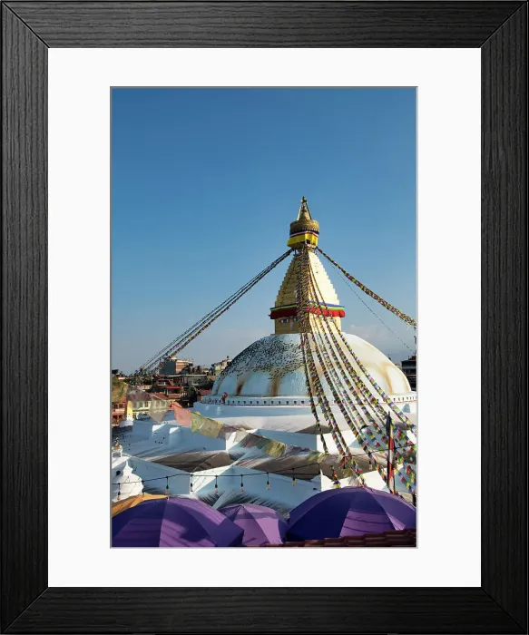 Framed Print : Boudhnath Stupa, Kathmandu, Nepal, Asia
