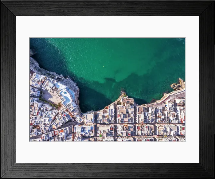 Framed Print : Detail of the buildings of Polignano a Mare, drone view, Polignano a Mare, Bari province, Apulia, Italy Framed Print : Detail of the buildings of Polignano a Mare, drone view, Polignano a Mare, Bari province, Apulia, Italy