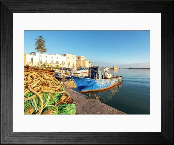 Framed Print : old fishing boat in the port of Trani. Europe, Italy, Puglia, Trani, Trani district Framed Print : old fishing boat in the port of Trani. Europe, Italy, Puglia, Trani, Trani district