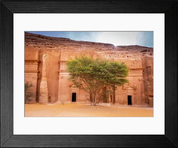 Framed Print : Nabatean tombs at Jabal Al Banat, Hegra (Mada'in Salih / Al-Hijr) archaeological site (UNESCO World Heritage Site), Al-Ula, Medina Province, Saudi Arabia Framed Print : Nabatean tombs at Jabal Al Banat, Hegra (Mada'in Salih / Al-Hijr) archaeological site (UNESCO World Heritage Site), Al-Ula, Medina Province, Saudi Arabia