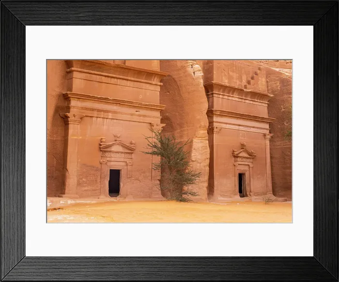 Framed Print : Nabatean tombs at Jabal Al Banat, Hegra (Mada'in Salih / Al-Hijr) archaeological site (UNESCO World Heritage Site), Al-Ula, Medina Province, Saudi Arabia Framed Print : Nabatean tombs at Jabal Al Banat, Hegra (Mada'in Salih / Al-Hijr) archaeological site (UNESCO World Heritage Site), Al-Ula, Medina Province, Saudi Arabia