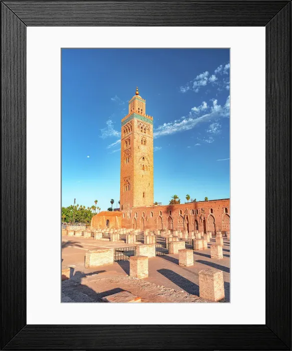 Framed Print : Koutoubia mosque before sunset, Marrakech, Morocco Framed Print : Koutoubia mosque before sunset, Marrakech, Morocco