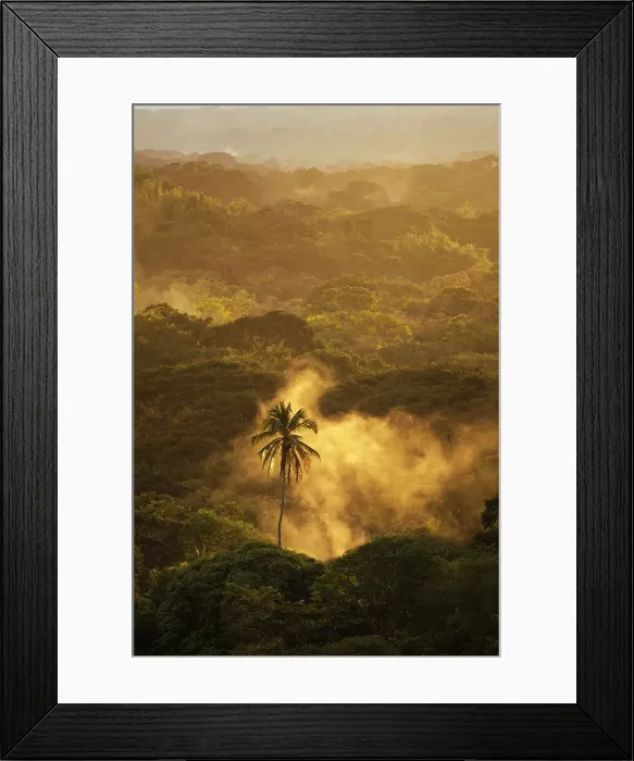 Framed Print : View of landscape near Granada at sunset, Maseta Central, Nicaragua