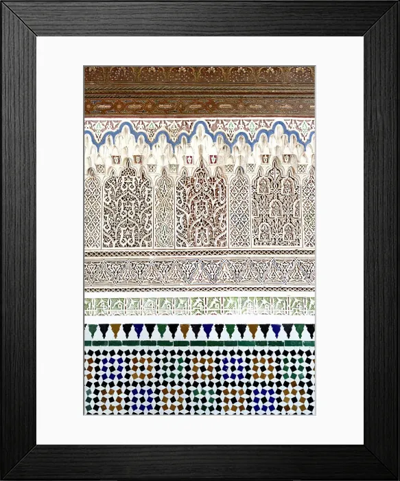 Framed Print : Details of arabic decorations and mosaic inside Bahia Palace, Marrakech, Morocco Framed Print : Details of arabic decorations and mosaic inside Bahia Palace, Marrakech, Morocco