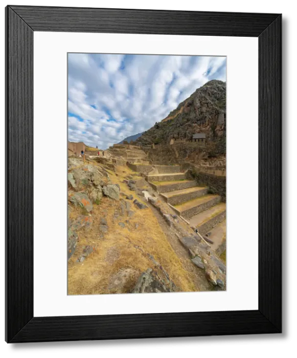 Framed Print : Terraces and ruins at archeological site of UNESCO, Ollantaytambo, Ollantaytambo District, Sacred Valley, Urubamba Province, Cusco Region, Peru Framed Print : Terraces and ruins at archeological site of UNESCO, Ollantaytambo, Ollantaytambo District, Sacred Valley, Urubamba Province, Cusco Region, Peru