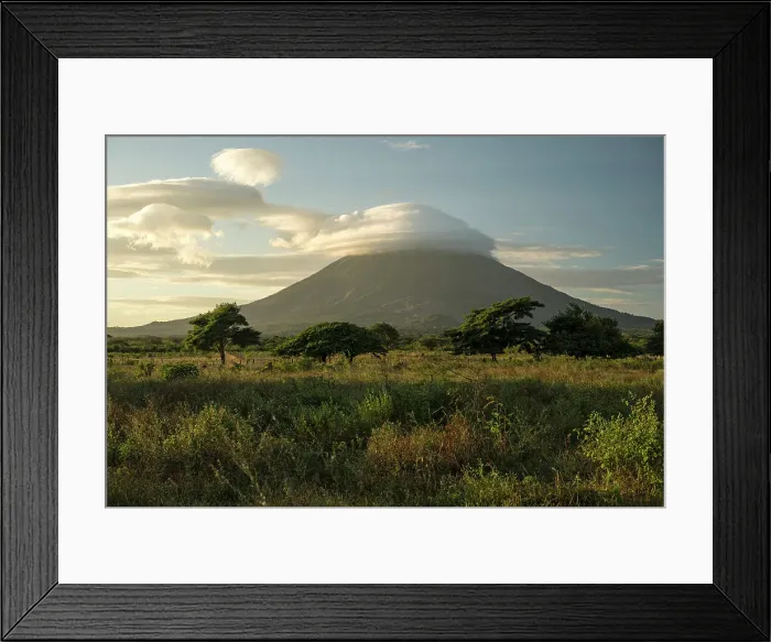 Framed Print : View of Concepcion Volcano at sunset, Ometepe Island, Rivas State, Nicaragua, Central America Framed Print : View of Concepcion Volcano at sunset, Ometepe Island, Rivas State, Nicaragua, Central America