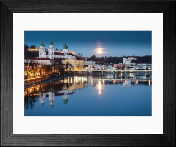 Framed Print : Passau in the moonlight. Europe, Germany, Passau, Bavaria district Framed Print : Passau in the moonlight. Europe, Germany, Passau, Bavaria district