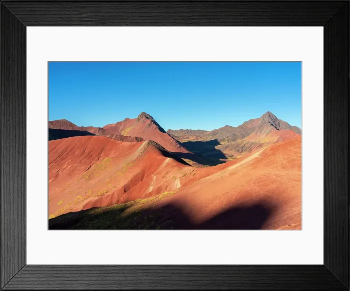 Framed Print : Valle Rojo (Red Valley) at sunrise, near Rainbow mountain, Pitumarca District, Cusco Region, Peru Framed Print : Valle Rojo (Red Valley) at sunrise, near Rainbow mountain, Pitumarca District, Cusco Region, Peru