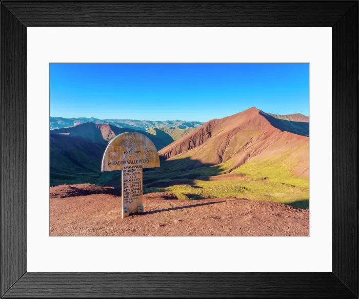 Framed Print : Valle Rojo (Red Valley) viewpoint, near Rainbow mountain, Pitumarca District, Cusco Region, Peru Framed Print : Valle Rojo (Red Valley) viewpoint, near Rainbow mountain, Pitumarca District, Cusco Region, Peru