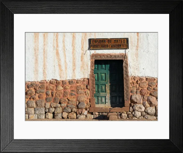 Framed Print : Door, near Iglesia de Nuestra Senora de la Natividad, Chinchero, Sacred Valley, Urubamba Province, Cusco Region, Peru