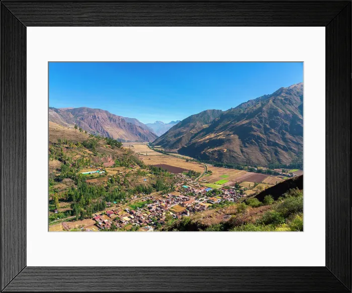 Framed Print : Town of Taray, Taray District, Sacred Valley, Calca Province, Cusco Region, Peru