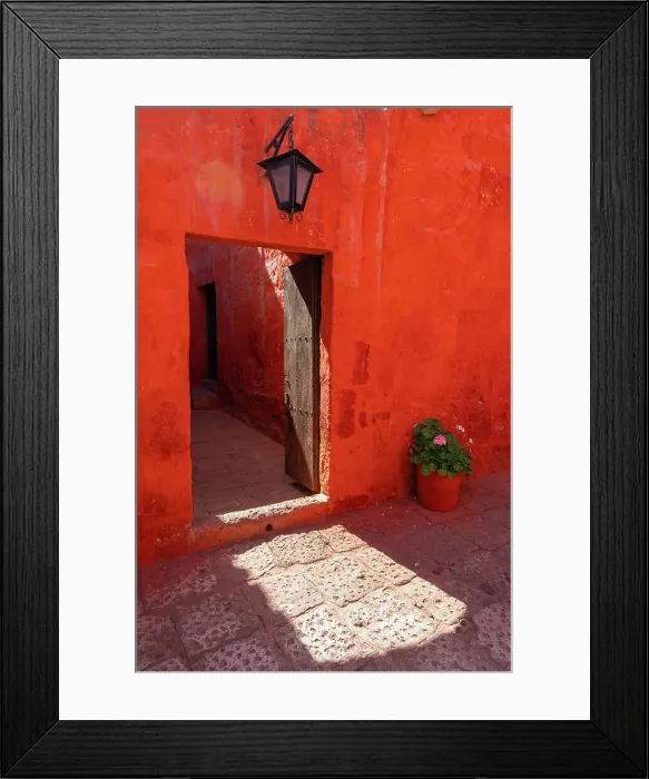 Framed Print : Red doorway of Monastery of Santa Catalina de Siena, UNESCO, Arequipa, Arequipa Province, Arequipa Region, Peru Framed Print : Red doorway of Monastery of Santa Catalina de Siena, UNESCO, Arequipa, Arequipa Province, Arequipa Region, Peru