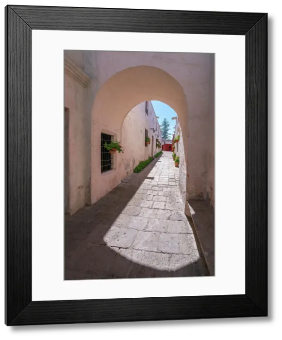 Framed Print : Walkway at Monastery of Santa Catalina de Siena, UNESCO, Arequipa, Arequipa Province, Arequipa Region, Peru Framed Print : Walkway at Monastery of Santa Catalina de Siena, UNESCO, Arequipa, Arequipa Province, Arequipa Region, Peru