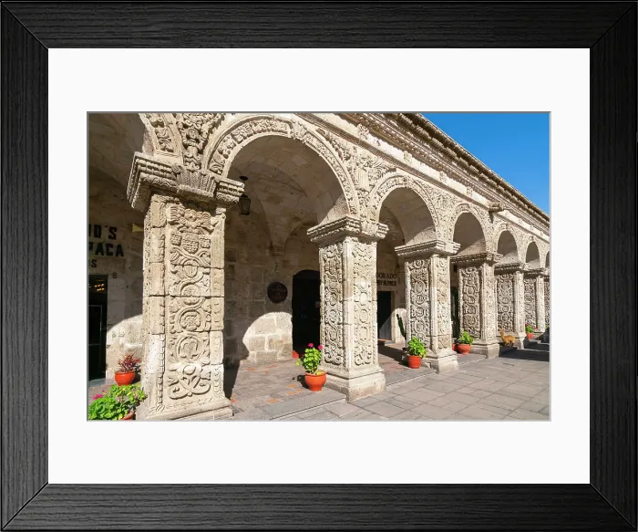 Framed Print : Decorated columns, Cloisters of The Company, UNESCO, Arequipa, Arequipa Province, Arequipa Region, Peru Framed Print : Decorated columns, Cloisters of The Company, UNESCO, Arequipa, Arequipa Province, Arequipa Region, Peru
