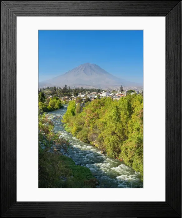 Framed Print : El Misti volcano rising above the white city of Arequipa and Chili River, UNESCO, Arequipa, Arequipa Province, Arequipa Region, Peru Framed Print : El Misti volcano rising above the white city of Arequipa and Chili River, UNESCO, Arequipa, Arequipa Province, Arequipa Region, Peru