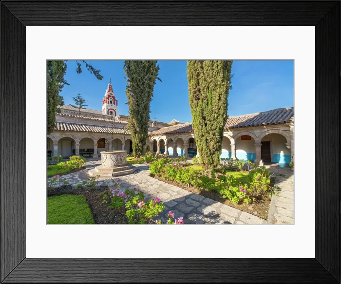 Framed Print : Garden with well at Monasterio y Museo de la Recoleta, UNESCO, Arequipa, Arequipa Province, Arequipa Region, Peru Framed Print : Garden with well at Monasterio y Museo de la Recoleta, UNESCO, Arequipa, Arequipa Province, Arequipa Region, Peru