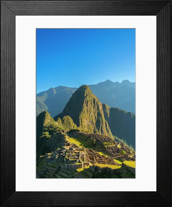 Framed Print : Ruins of historic ancient archeological Incan Machu Picchu on mountain in Andes, Cuzco Region, Peru Framed Print : Ruins of historic ancient archeological Incan Machu Picchu on mountain in Andes, Cuzco Region, Peru