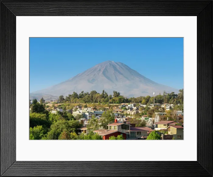 Framed Print : El Misti volcano rising above the white city of Arequipa, UNESCO, Arequipa, Arequipa Province, Arequipa Region, Peru Framed Print : El Misti volcano rising above the white city of Arequipa, UNESCO, Arequipa, Arequipa Province, Arequipa Region, Peru