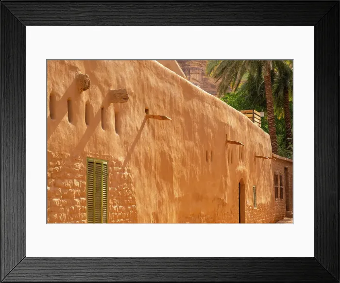 Framed Print : Mud brick building in the Old town of Al-Ula, Medina Province, Saudi Arabia Framed Print : Mud brick building in the Old town of Al-Ula, Medina Province, Saudi Arabia