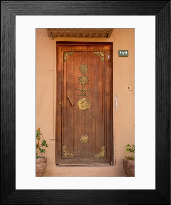 Framed Print : Wooden door, Old town of Al-Ula, Medina Province, Saudi Arabia Framed Print : Wooden door, Old town of Al-Ula, Medina Province, Saudi Arabia