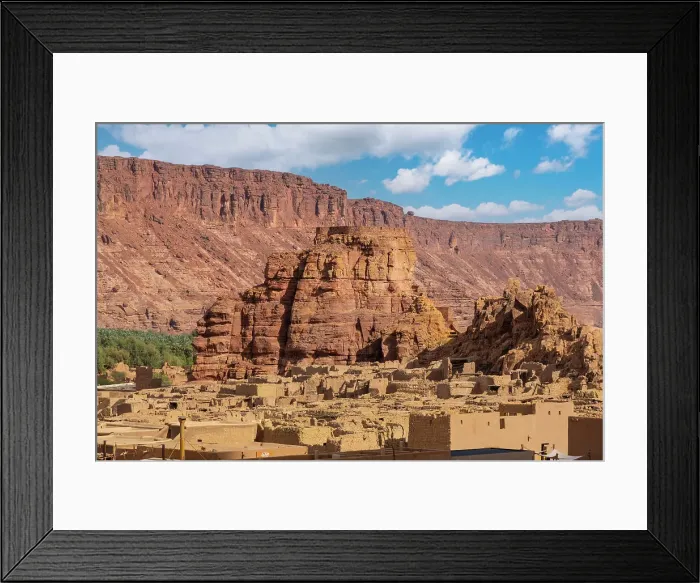 Framed Print : Castle / fort in the Old town of Al-Ula, Medina Province, Saudi Arabia