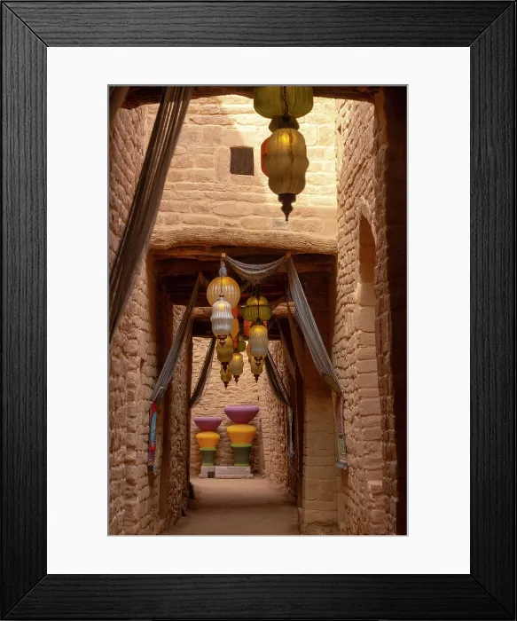 Framed Print : Restored buildings and streets in the Old town of Al-Ula, Medina Province, Saudi Arabia Framed Print : Restored buildings and streets in the Old town of Al-Ula, Medina Province, Saudi Arabia